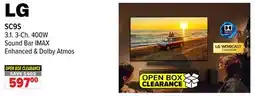 2001 Audio Video SC9S LG 3.1. 3-Ch. 400W Sound Bar IMAX Enhanced & Dolby Atmos offer