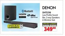 2001 Audio Video DENON Sound Bar, 2-way Speakers & Wireless Sub offer