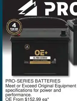 PartSource OE+ Proseries of Batteries offer