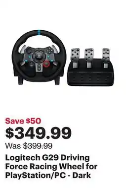 Best Buy Logitech G29 Driving Force Racing Wheel for PlayStation/PC - Dark offer