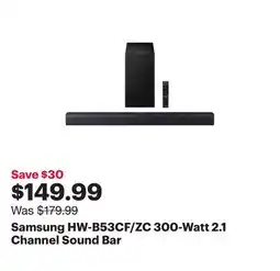 Best Buy Samsung HW-B53CF/ZC 300-Watt 2.1 Channel Sound Bar offer