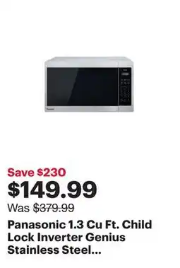 Best Buy Panasonic 1.3 Cu Ft. Child Lock Inverter Genius Stainless Steel Microwave- Open Box offer