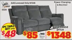 Surplus Furniture Barnsana Grey Power Motion Sofa offer