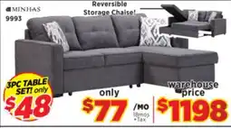 Surplus Furniture Hugo Charcoal 2 Piece Storage Sleeper offer