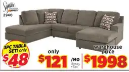 Surplus Furniture O'Phannon Putty 2Pc Sectional offer