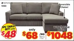 Surplus Furniture Sedley Grey 2-Piece Sectional offer