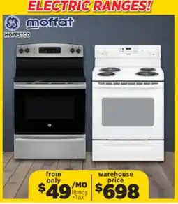 Surplus Furniture Electric Ranges offer