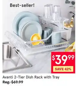 Kitchen Stuff Plus Avanti 2-Tier Dish Rack with Tray offer