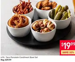Kitchen Stuff Plus 6 Pc. Taco Porcelain Condiment Bowl Set offer