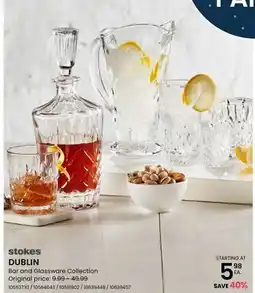 Stokes DUBLIN Bar and Glassware Collection offer
