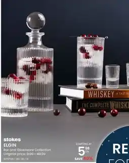 Stokes ELGIN Bar and Glassware Collection offer