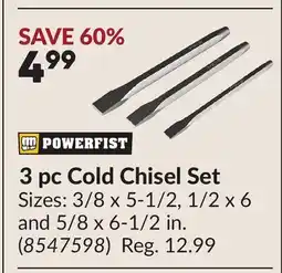 Princess Auto 3 pc Cold Chisel Set offer