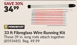 Princess Auto 33 ftFibreglass Wire Running Kit offer