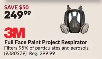 Princess Auto Full Face Paint Project Respirator offer