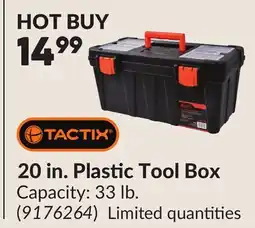 Princess Auto 20 in. Plastic Tool Box offer