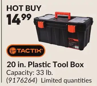 Princess Auto 20 in. Plastic Tool Box offer