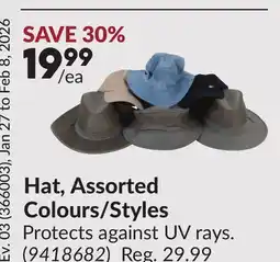 Princess Auto Hat, Assorted Colours/Styles offer