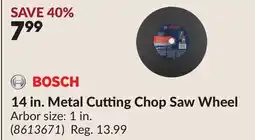Princess Auto 14 in. Metal Cutting Chop Saw Wheel offer