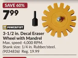 Princess Auto 3-1/2 in. Decal Eraser Wheel with Mandrel offer