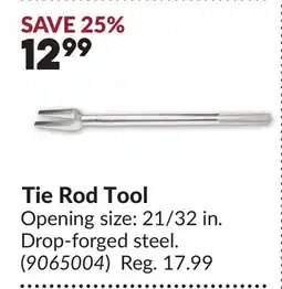Princess Auto Tie Rod Tool offer