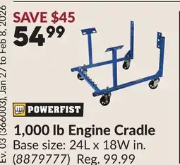 Princess Auto 1,000 lb Engine Cradle offer