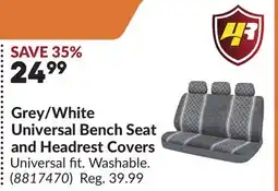 Princess Auto Grey/White Universal Bench Seat and Headrest Covers offer