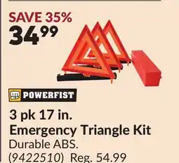 Princess Auto 3 pk 17 in. Emergency Triangle Kit offer