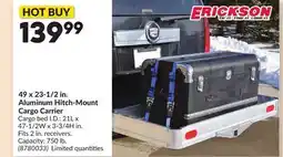 Princess Auto 49 x 23-1/2 in. Aluminum Hitch-Mount Cargo Carrier offer