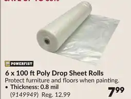 Princess Auto 6 x 100 ftPoly Drop Sheet Rolls offer