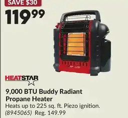 Princess Auto 9,000 BTU Buddy Radiant Propane Heater offer