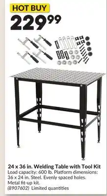 Princess Auto 24 x 36 in. Welding Table with Tool Kit offer