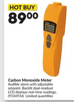 Princess Auto Carbon Monoxide Meter offer
