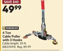 Princess Auto Cable Puller with 3 Hooks offer