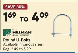 Princess Auto Round U-Bolts offer