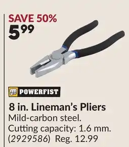 Princess Auto 8 in. Lineman's Pliers offer