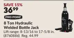 Princess Auto 8 Ton Hydraulic Welded Bottle Jack offer