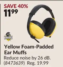 Princess Auto Yellow Foam-Padded Ear Muffs offer