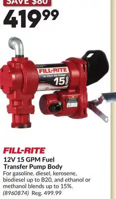 Princess Auto 12V 15 GPM Fuel Transfer Pump Body offer