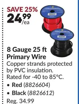 Princess Auto 8 Gauge 25 Primary Wire offer