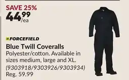 Princess Auto Blue Twill Coveralls offer