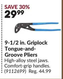 Princess Auto 9-1/2 in. Griplock Tongue-and- Groove Pliers offer