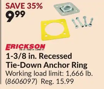 Princess Auto 1-3/8 in. Recessed Tie-Down Anchor Ring offer