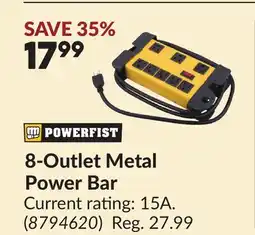 Princess Auto 8-Outlet Metal Power Bar offer