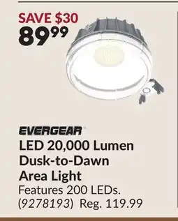 Princess Auto LED 20,000 Lumen Dusk-to-Dawn Area Light offer