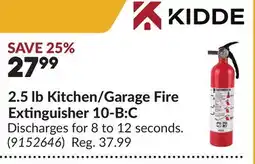 Princess Auto 2.5 lb Kitchen/Garage Fire Extinguisher 10-B:C offer