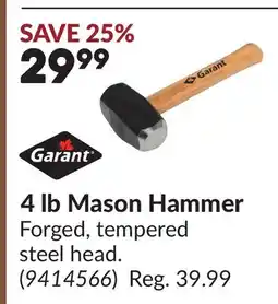 Princess Auto 4 lb Mason Hammer offer