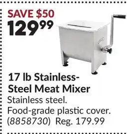 Princess Auto 17 lb Stainless- Steel Meat Mixer offer