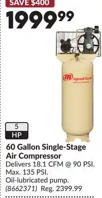 Princess Auto 60 Gallon Single-Stage Air Compressor offer