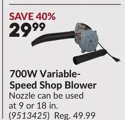Princess Auto 700W Variable- Speed Shop Blower offer