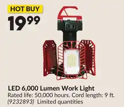 Princess Auto LED 6,000 Lumen Work Light offer